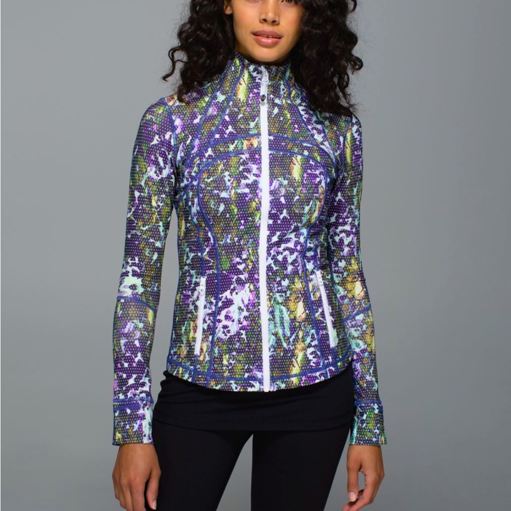 Lululemon Define Jacket Floral Sport White Multi Sz 6
